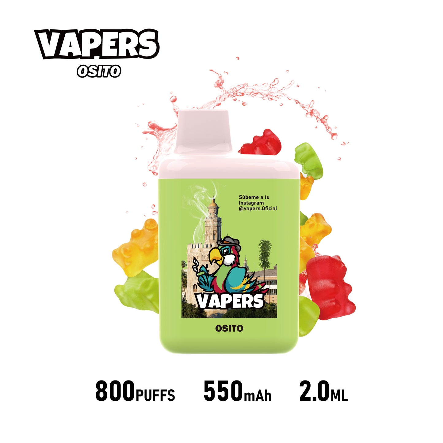 Vapers +800 puffs 2%